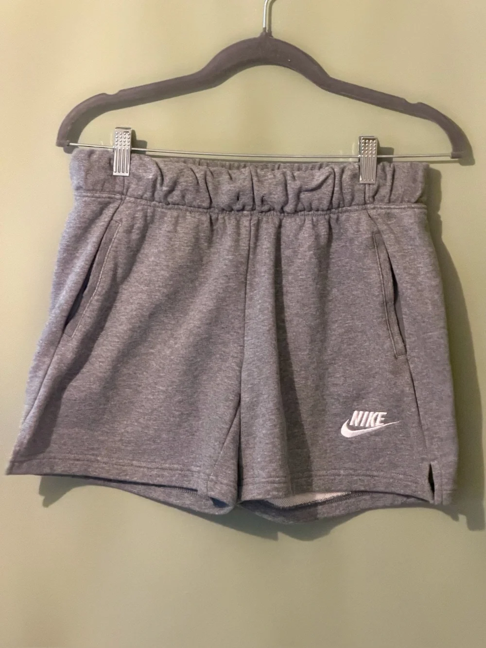 Nike kids  Gray Fleece Shorts - Comfortable Athletic Fit